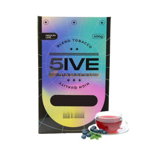 Табак для кальяна 5ive Medium Blueberry Tea (Черничный чай) 250 гр