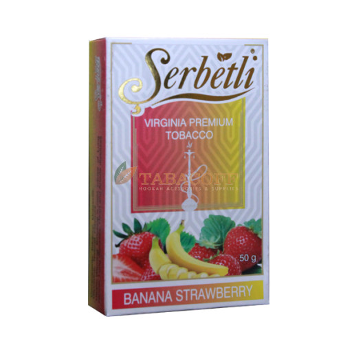 Табак для кальяна Serbetli Banana Strawberry (Банан Клубника) 50 гр