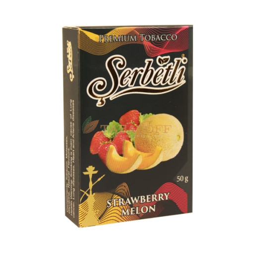 Табак для кальяна Serbetli Strawberry Melon (Клубника, Дыня) black pack 50 гр