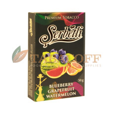 Табак для кальяна Serbetli Blueberry Grapefruit Watermelon (Черника, Арбуз, Грейпфрут) black pack 50 гр