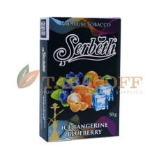 Табак для кальяна Serbetli Ice Tangerine Blueberry (Айс, Мандарин, Черника) black pack 50 гр