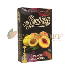 Табак для кальяна Serbetli Peach Maracuja (Персик, Маракуя) black pack 50 гр