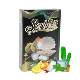 Табак для кальяна Serbetli Cactus sheikh ice gum (Кактус, шейх, лёд, жвачка) black pack 50 гр