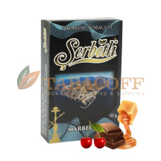 Табак для кальяна Serbetli Marbella (Вишня, шоколад, карамель) black pack 50 гр