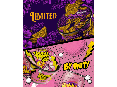 Нові смаки тютюну Unity - Voltage Gum та Purple Nectar