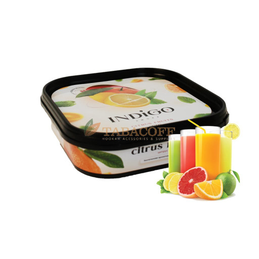 Бестабачная смесь для кальяна Indigo Citrus mint (Цитрус, мята) 100 гр