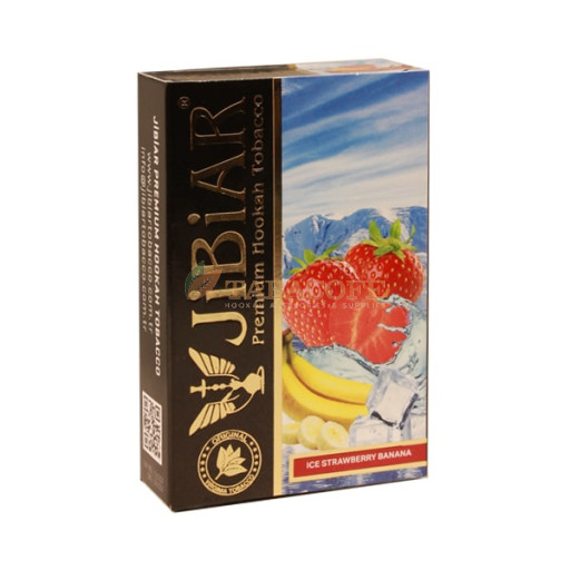 Табак для кальяна Jibiar Ice Strawberry Banana (Лёд, Клубника, Банан) 50 гр