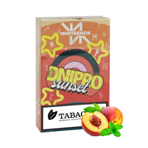 Табак для кальяна WhiteSmok DNIPRO SUNSET (Персик, мята) 50 гр
