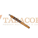 Мундштук WOOKAH Wooden Mouthpiece Iroko Brown Leather. Фото.