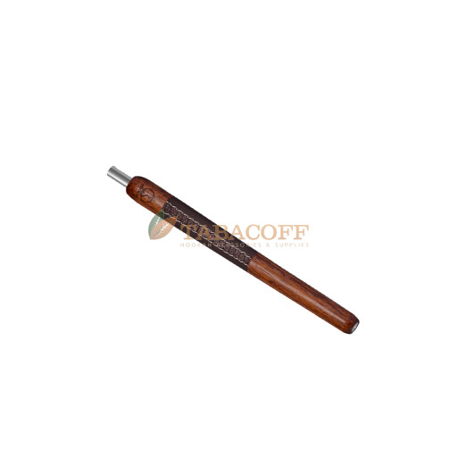 Мундштук WOOKAH Wooden Mouthpiece Merbau Brown Leather
