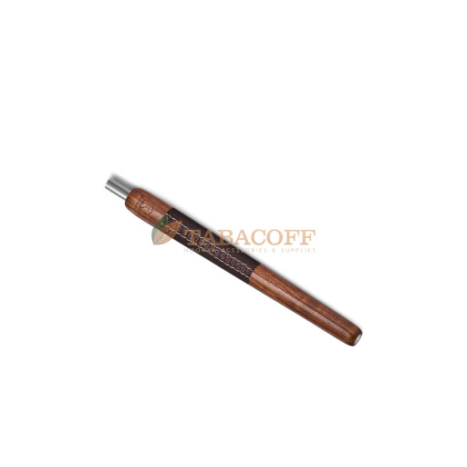 Мундштук WOOKAH Wooden Mouthpiece Walnut Brown Leather