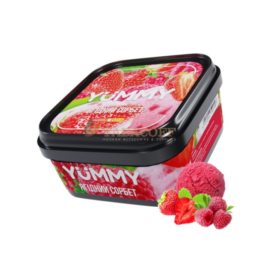 Тютюн Yummy (Яммі) Ягідний Сорбет (Полуниця, Малина, Морозиво) 250г